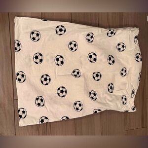Soccer Print Pillowcase - Black and White standard size like new